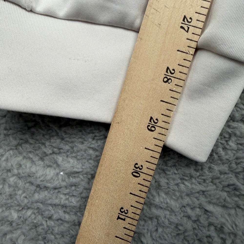 Karl Lagerfeld Paris Sweatpants Unisex L White Snap Button Side Stripe Joggers - Picture 8 of 12